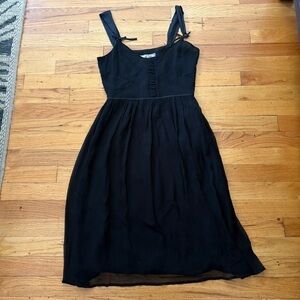 Anthropologie Deletta Black Coquette Dress Size 0